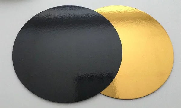 Cake Boards Cards 3 mm Gold / Black (ab 5 Stück)