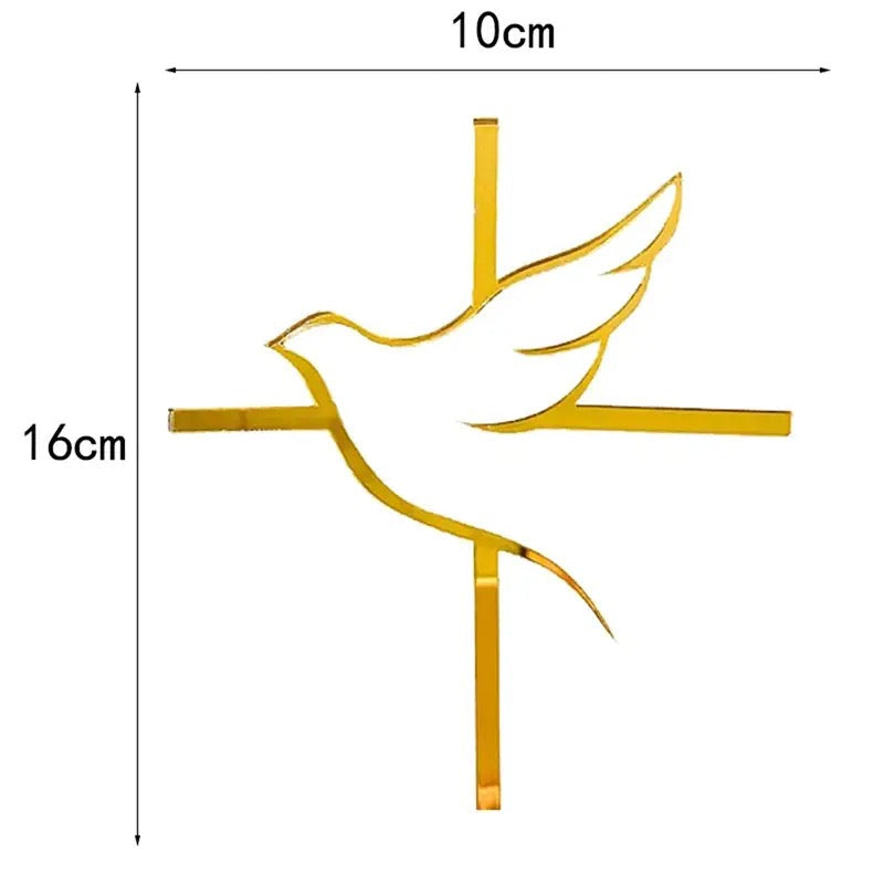 Cake Toppers Kreuz mit Taube