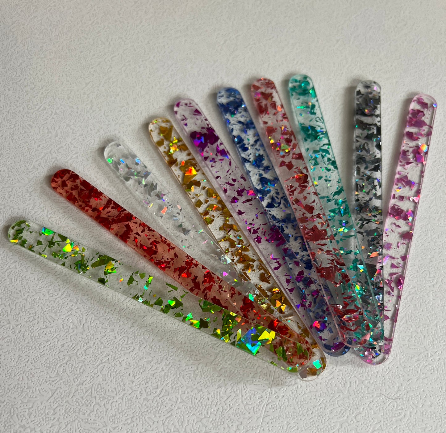 Cake Sicle Stiele - Bunt Glitter (10 Stück)