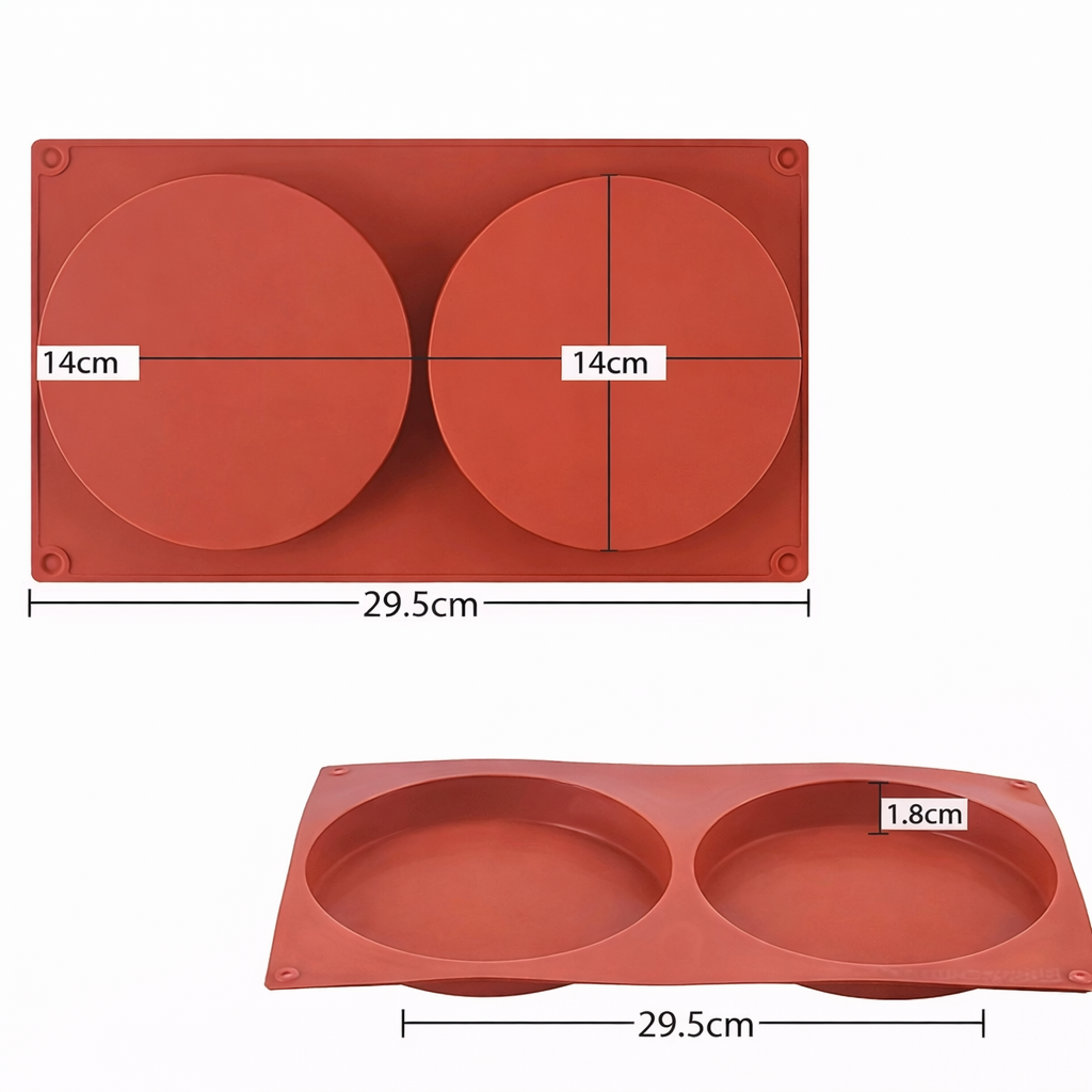 Tortenschichten Silikonform  – 2-fach Backform Ø 14 cm
