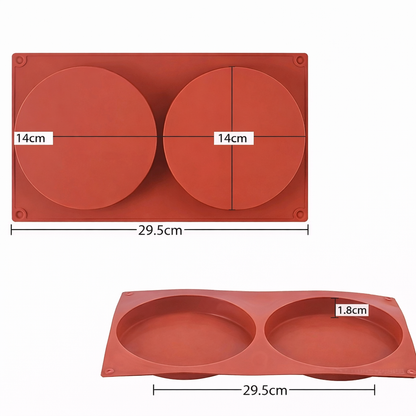 Tortenschichten Silikonform  – 2-fach Backform Ø 14 cm