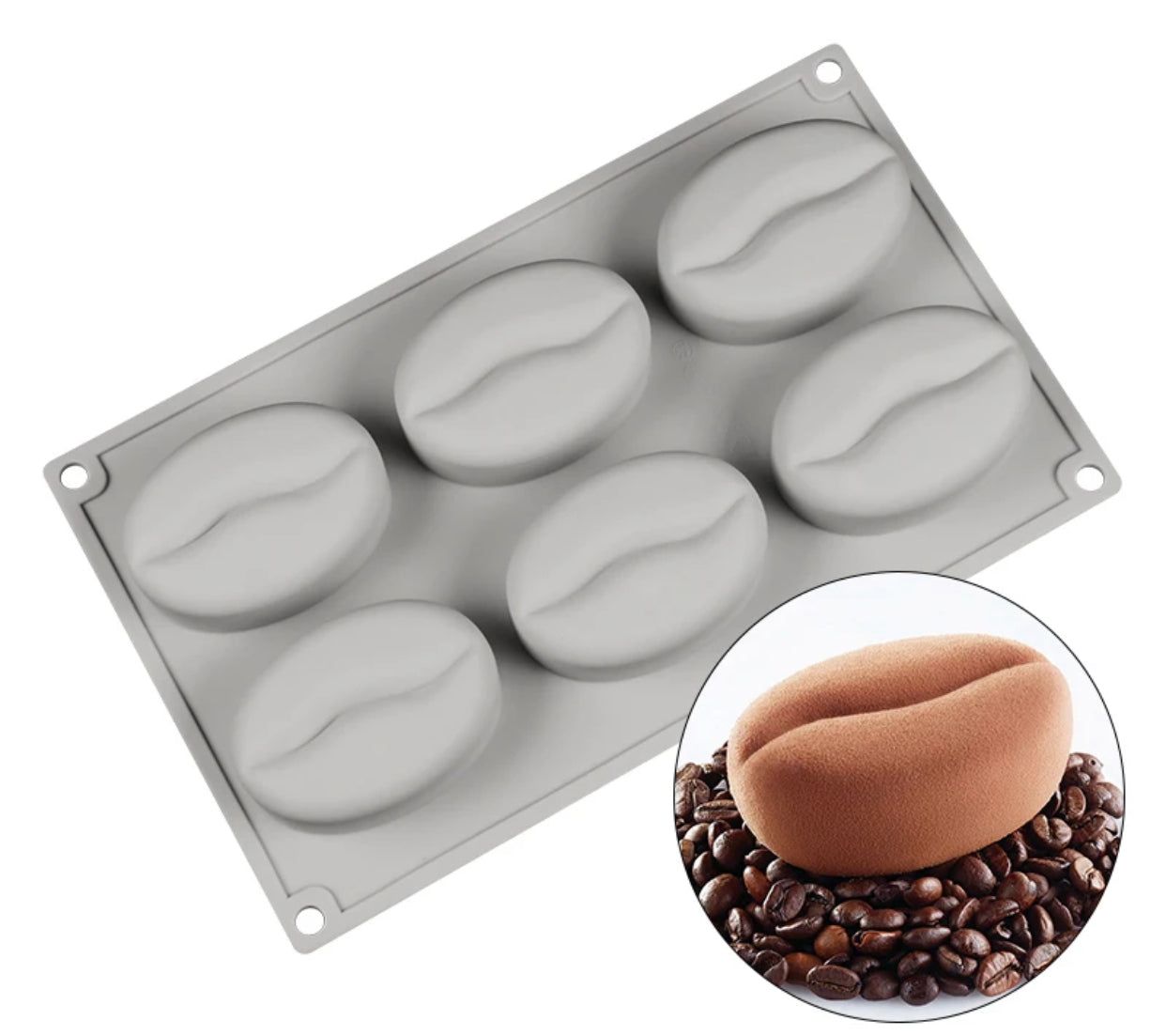 Kaffeebohnen-Mousse-Kuchen Silikonform