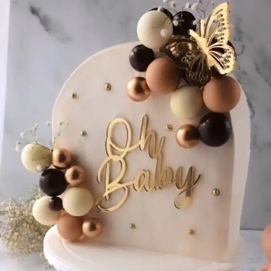 Cake Toppers Oh Baby (gold)