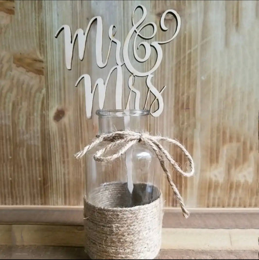 Cake Toppers Mr & Mrs (Holz)